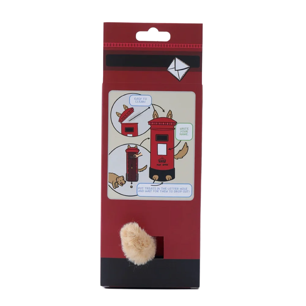 British Postbox Treat-Dispensing Cute Plush Dog Toy