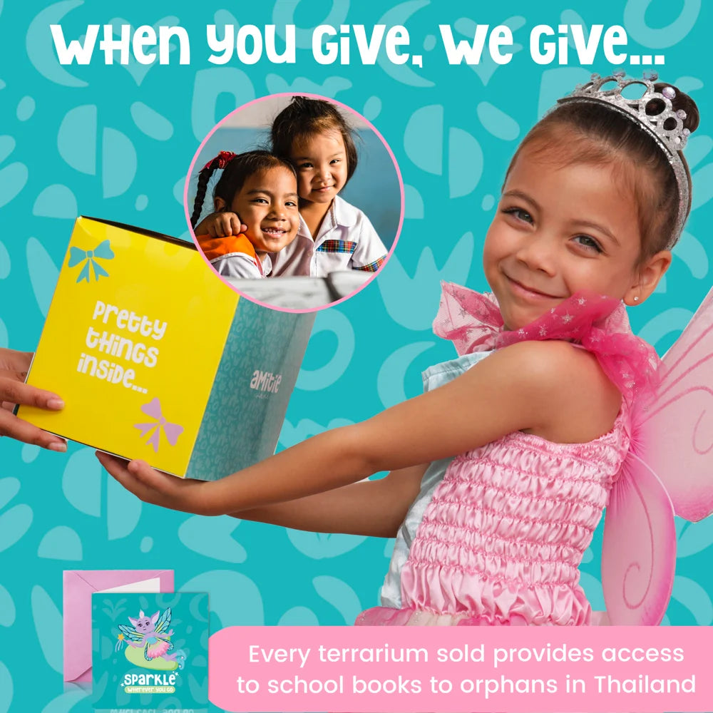 Fairy Garden Kit – DIY Light Up Terrarium Kit for Kids – Fairy Gifts for Girls Ages 5, 6-8, Little Girl Toys, Crafts for Girls Birthday Gift