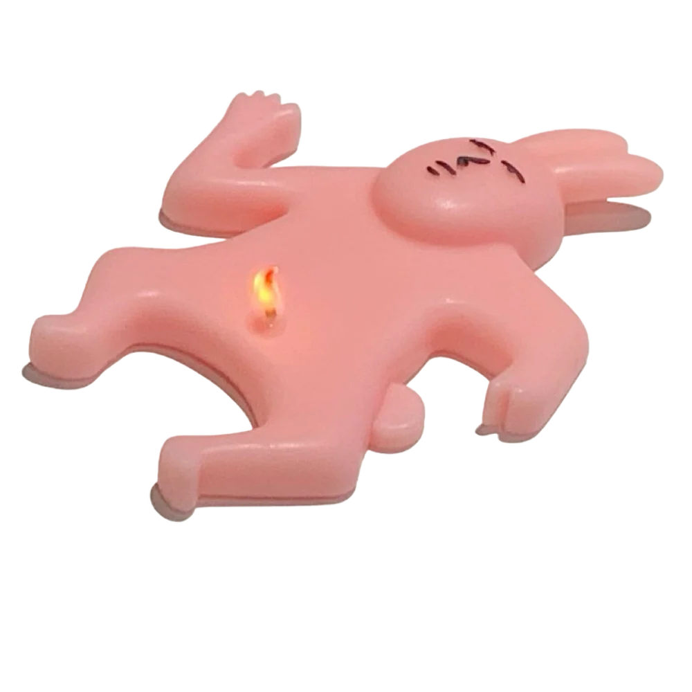 Pink Rabbit My Friend, Birthday Gift, Magical Cute Candle, 1pc