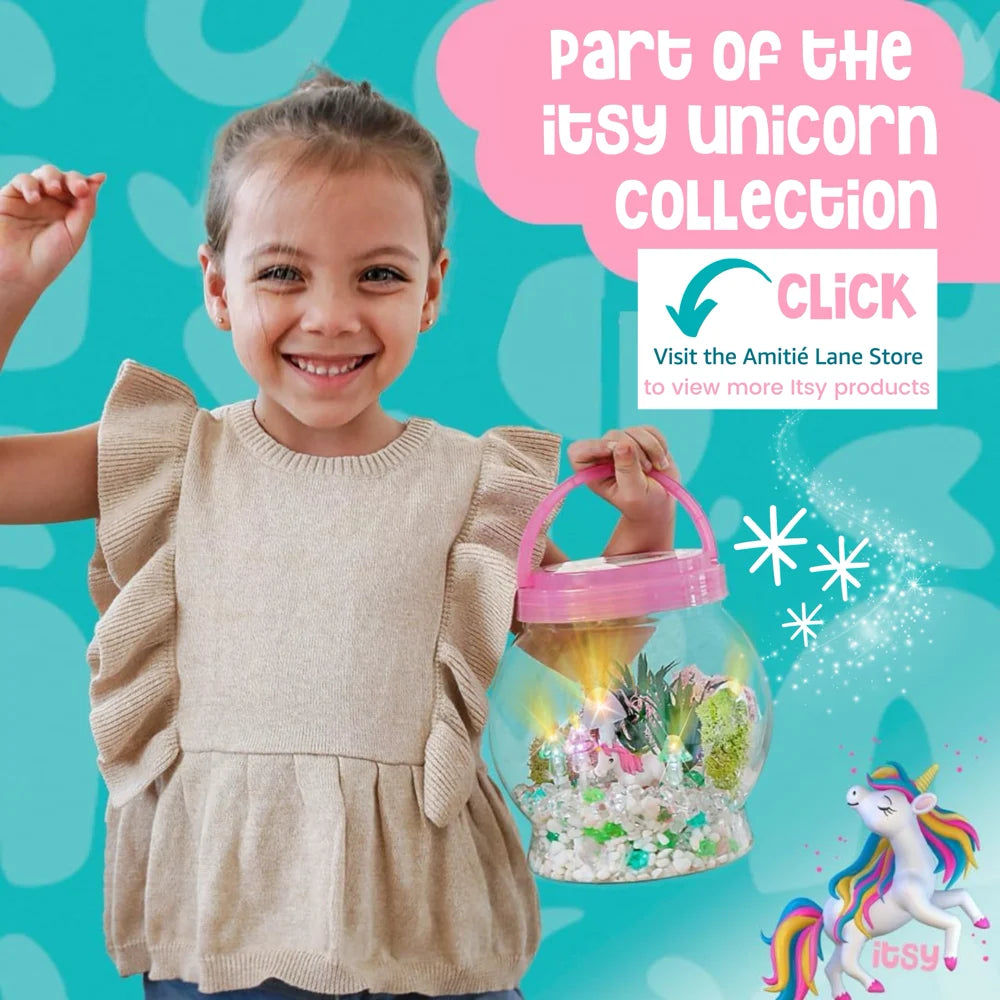DIY Itsy Unicorn Terrarium Kit for Kids with LED Mushroom Lights