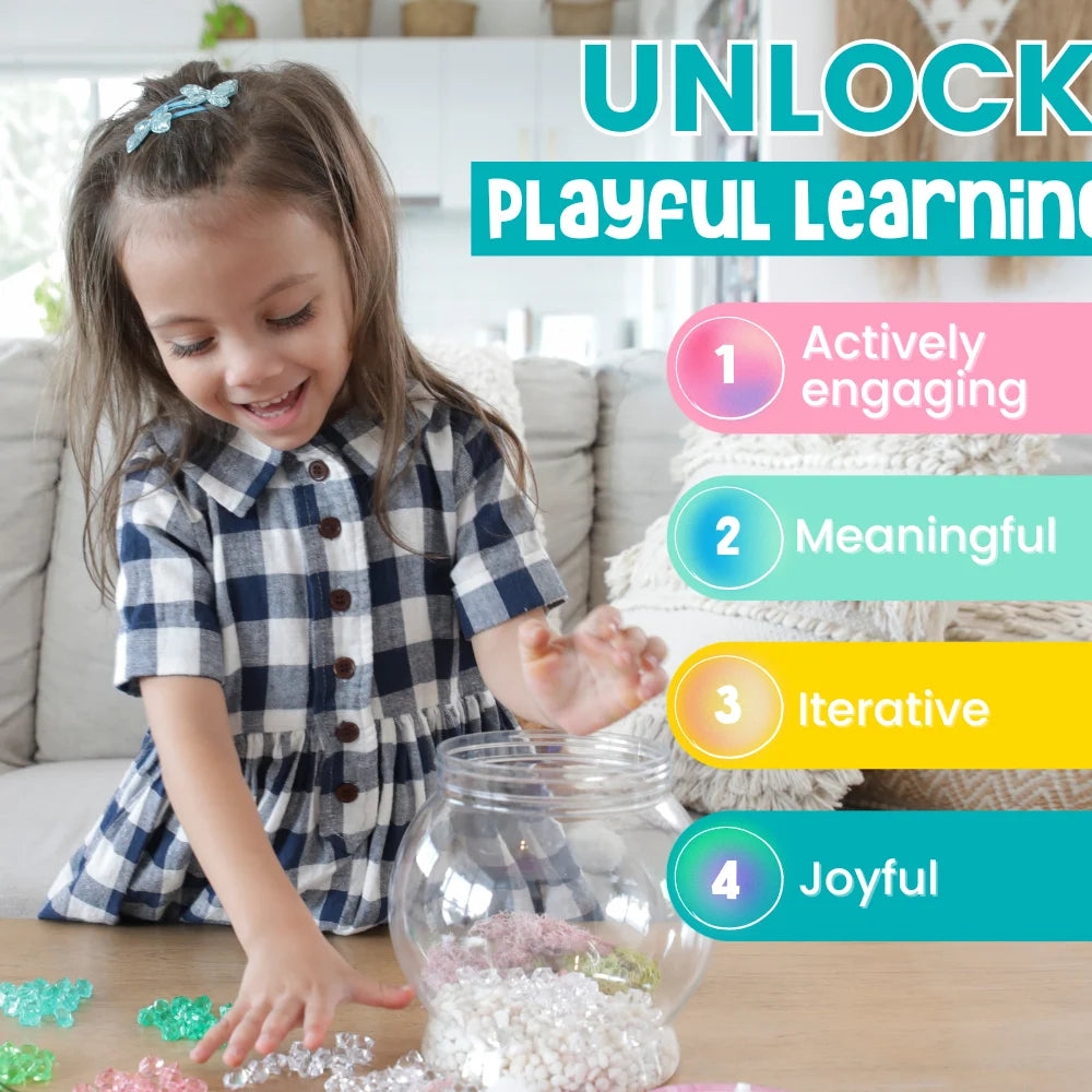 DIY Itsy Unicorn Terrarium Kit for Kids with LED Mushroom Lights