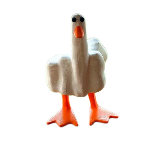 Funny Cute Middle Finger Duck Statue Home Decor, Resin Garden Figurine, Home Office Desktop Living Room, Bedroom, Patio Indoor Outdoor Gift